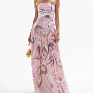 Cin Cin Mode Maxi Dress Antibes print- NEW